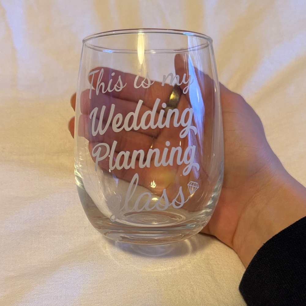 Clear Stemless Wine Glass